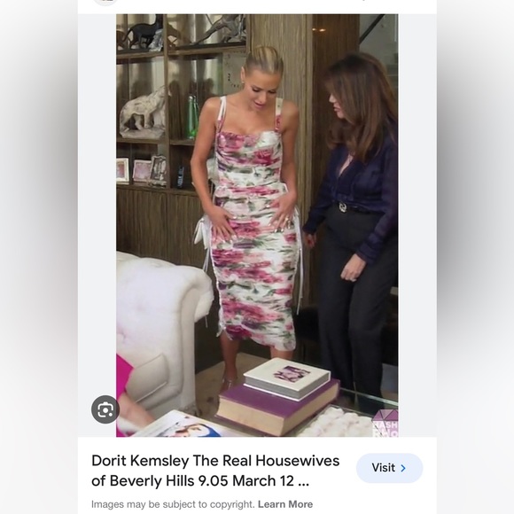 Dolce & Gabbana White Floral Print Tulle Sheath Midi Dress IT48 - Picture 6 of 6